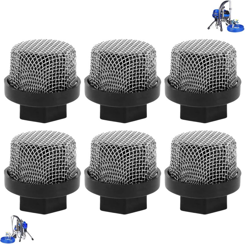 KUEDPEZ 246385 7/8" Hose Inlet Strainer Screen, Inlet Suction Strainer Mesh Filter for Graco 495, Ultra 395 390, for Wagner, for Spraytech, for Titan Airless Paint Sprayer Pumps (6 Packs) - Image 1